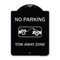 Signmission Designer Series-No Parking Tow Away Zone Black & Silver Heavy-Gauge Alum, 24" x 18", BS-1824-9821 A-DES-BS-1824-9821 - alternate 1